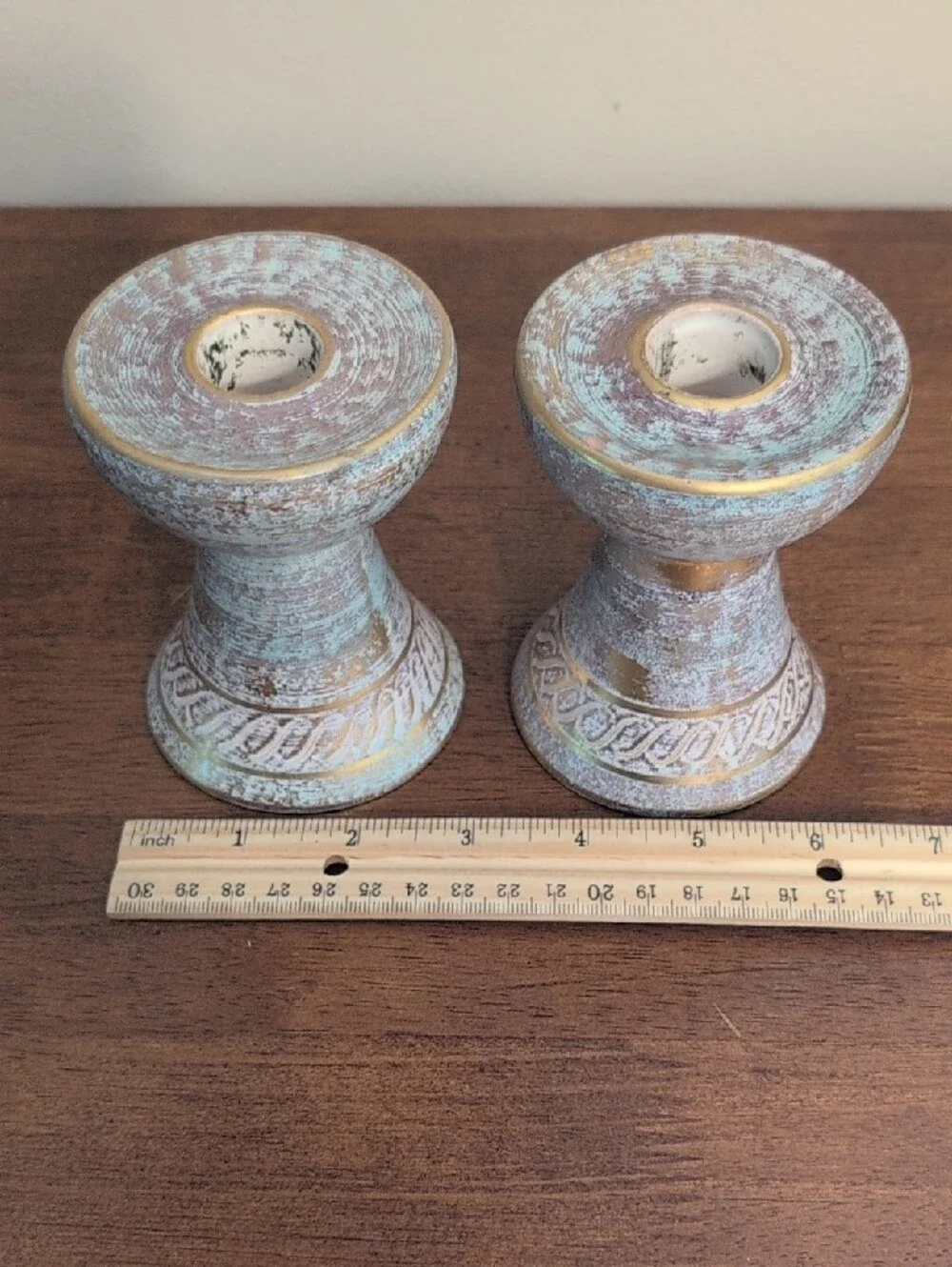 Pair of Stangl Candle Stick Holders #4064 1950's Excellent Condition